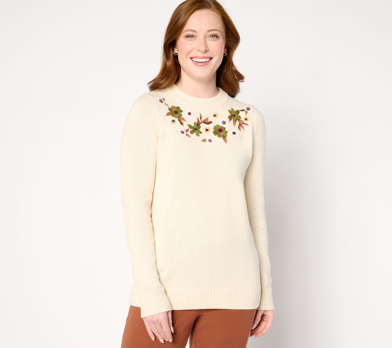Studio Park x Ali Carr Crew Neck Embroidered Sweater — View 8