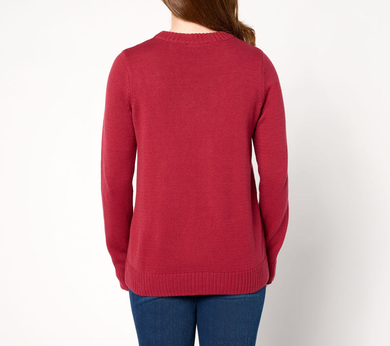 Studio Park x Ali Carr Crew Neck Embroidered Sweater — View 2