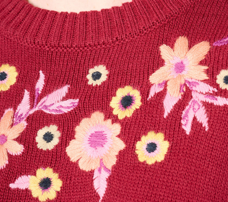 Studio Park x Ali Carr Crew Neck Embroidered Sweater — View 4