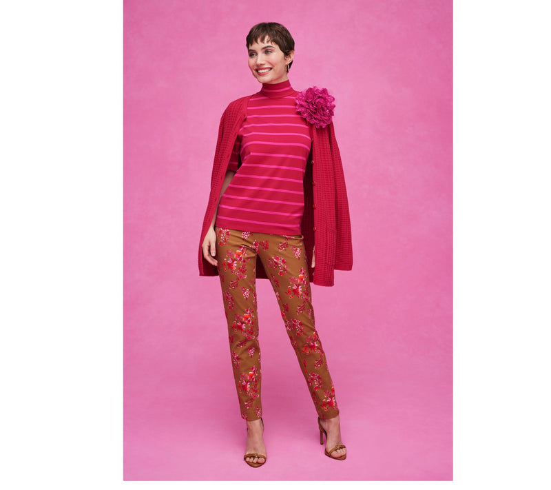 Isaac Mizrahi Live! Tall 24/7 Stretch Straight Leg Printed Pants — View 6
