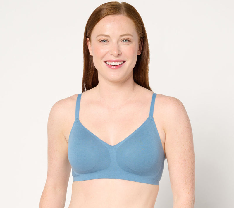 Cuddl Duds Intimates Cotton Core Bonded Lounge Bra — View 14