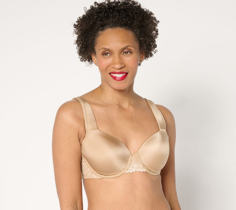Breezies Two-Tone Lace Shimmer Lightly Padded Underwire Bra — View 5