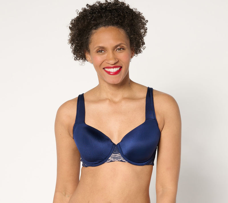 Breezies Two-Tone Lace Shimmer Lightly Padded Underwire Bra — Main view