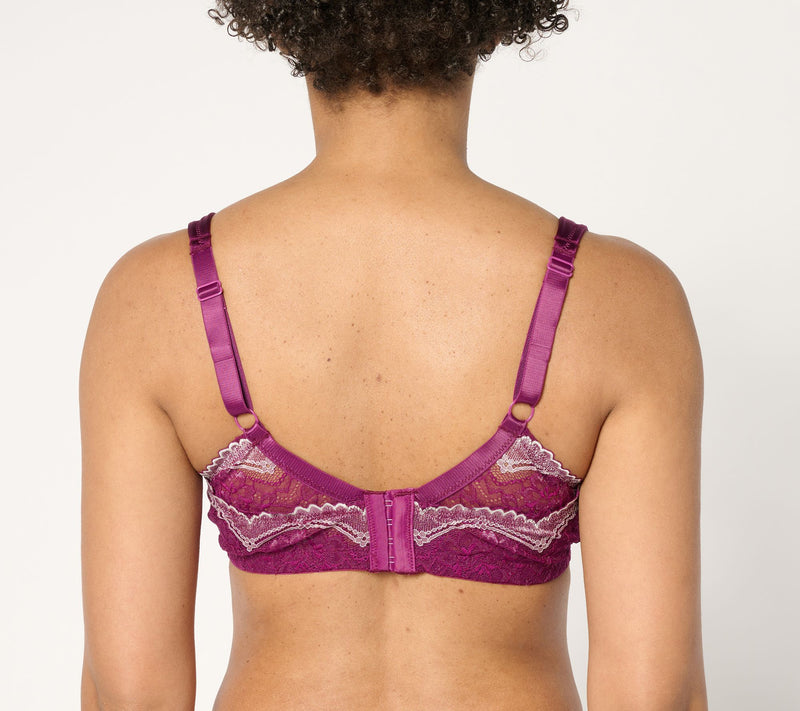 Breezies Two-Tone Lace Shimmer Lightly Padded Wirefree Bra — View 10