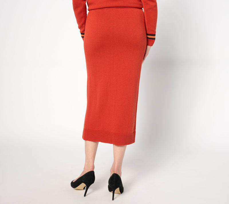 Studio Park X Shawn Killinger Sweater Skirt with Side Slit — View 8