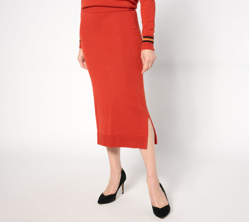 Studio Park X Shawn Killinger Sweater Skirt with Side Slit — Main view