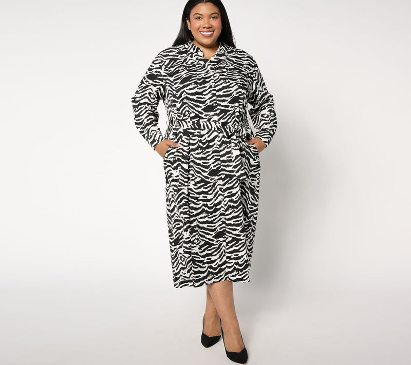 Studio Park Regular Woven Long Sleeve Shirtdress — View 5