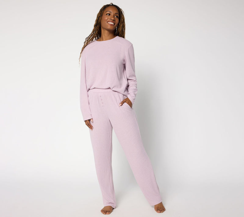 Berkshire Homewear Heathered Long Sleeve & Pant Hacci Set — View 20