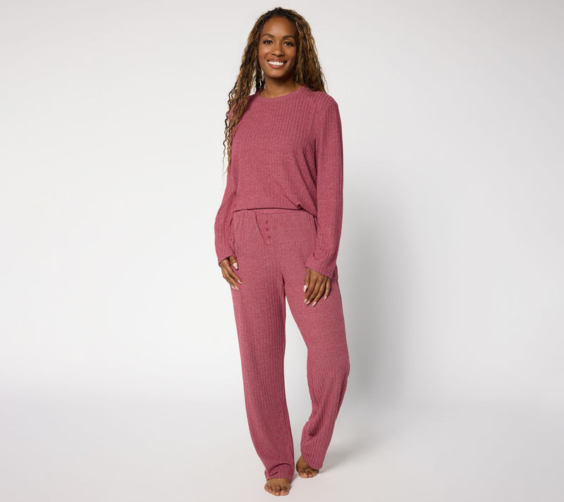 Berkshire Homewear Heathered Long Sleeve & Pant Hacci Set — View 15
