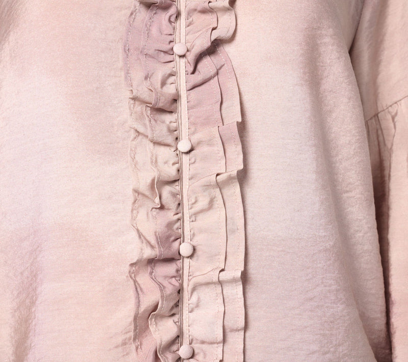 Me by Jennie Garth Bodie Printed Blouse with Ruffle Neckline — View 10