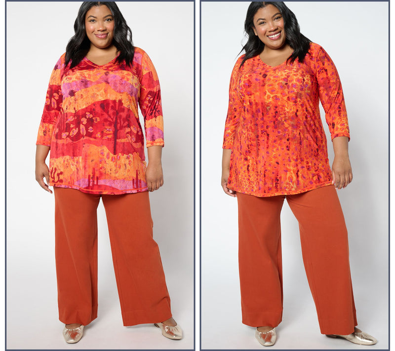 Women with Control Reversible Como Jersey Top — View 3