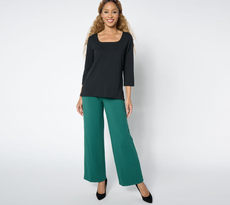 Women With Control Tall Pull On Wide Leg Pant — View 11