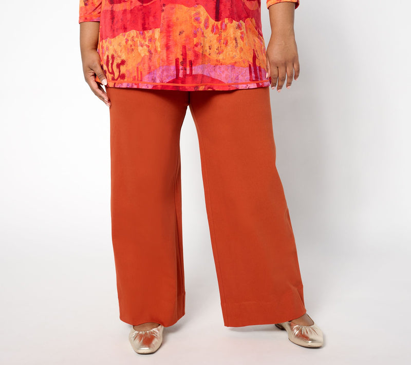 Women With Control Prime Stretch Denim Regular Wide Leg Pants — Main view