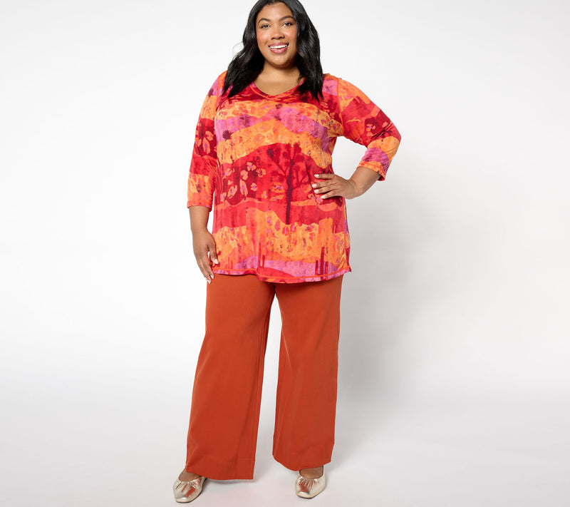 Women With Control Prime Stretch Denim Petite Wide Leg Pants — View 3