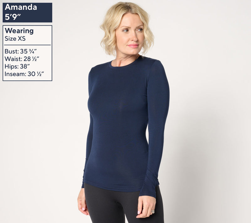 Cuddl Duds Layers Softwear with Stretch Long Sleeve Crew — View 11