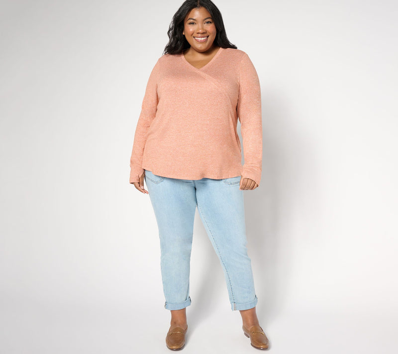 Cuddl Duds Seriously Soft Wrap Over Top — View 3