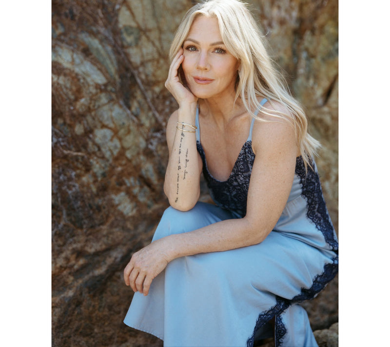Me by Jennie Garth Petite Sailor Satin Maxi Dress — View 15