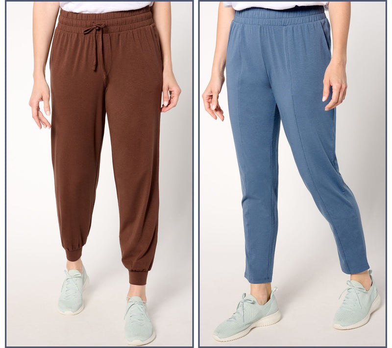 AnyBody Regular Cozy Knit Jogger and Ankle Pant Set — View 11