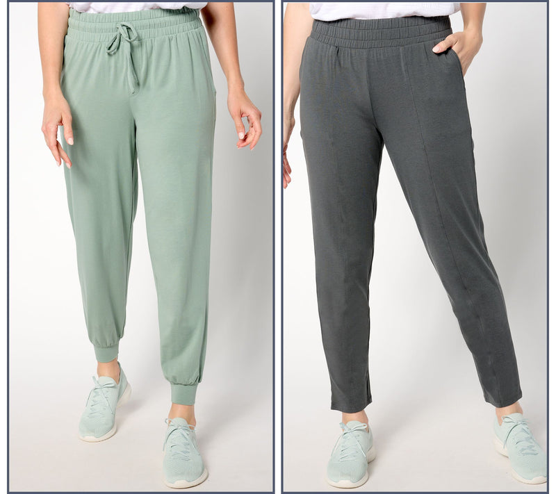 AnyBody Regular Cozy Knit Jogger and Ankle Pant Set — View 13