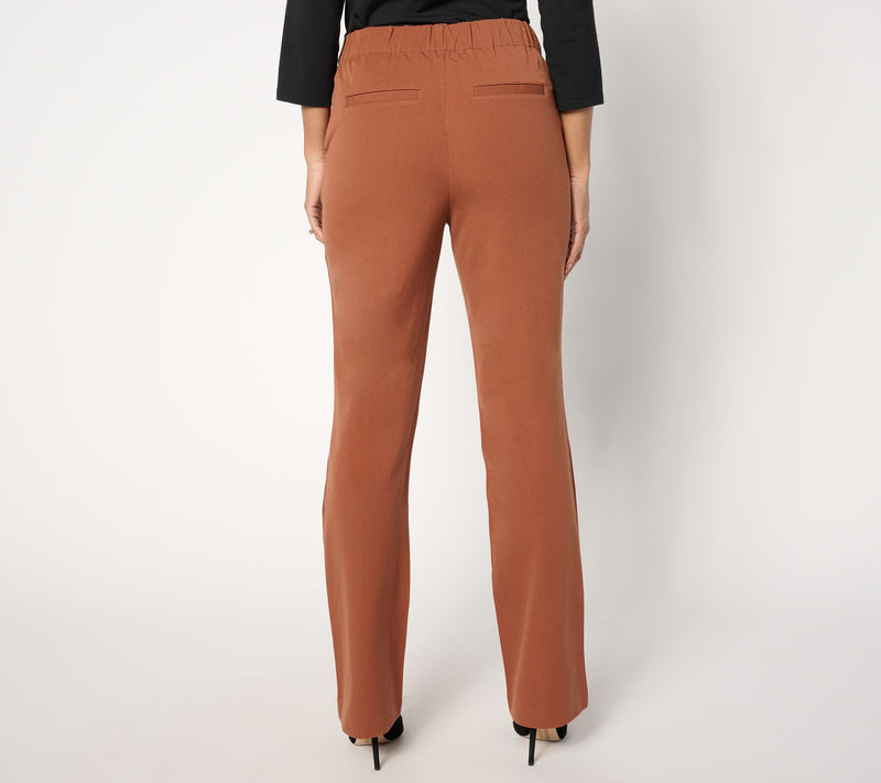 Isaac Mizrahi Live! Petite 24/7 Stretch Bootcut Pants w/ Buttons — View 10