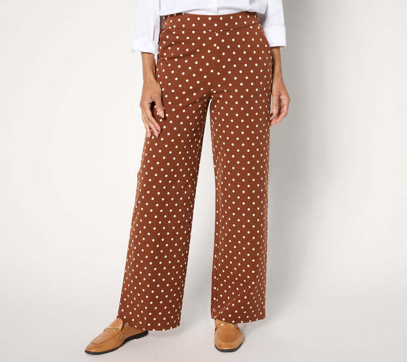 Isaac Mizrahi Live! Tall 24/7 Stretch Printed Straight Pants — View 3