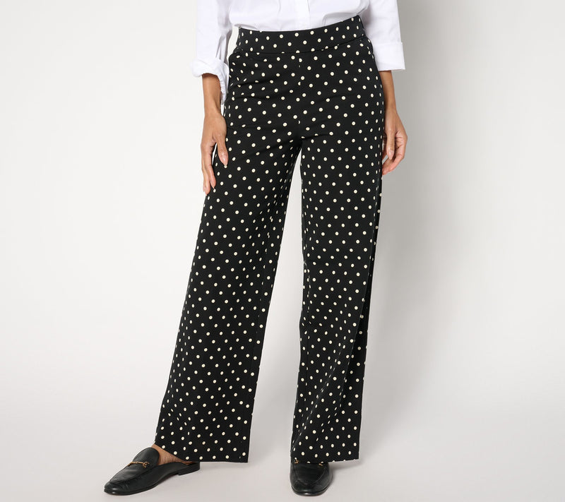Isaac Mizrahi Live! Tall 24/7 Stretch Printed Straight Pants — View 9