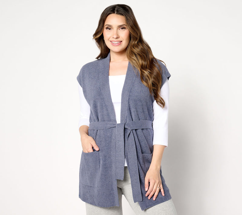 Barefoot Dreams CozyChic Ultra Lite Waist Tie Vest — View 11