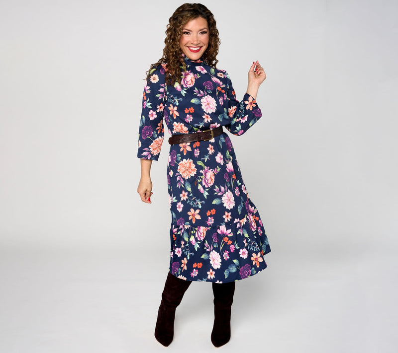 Studio Park X Ali Carr Regular Tiered Ruffle Dress with Bow — View 5