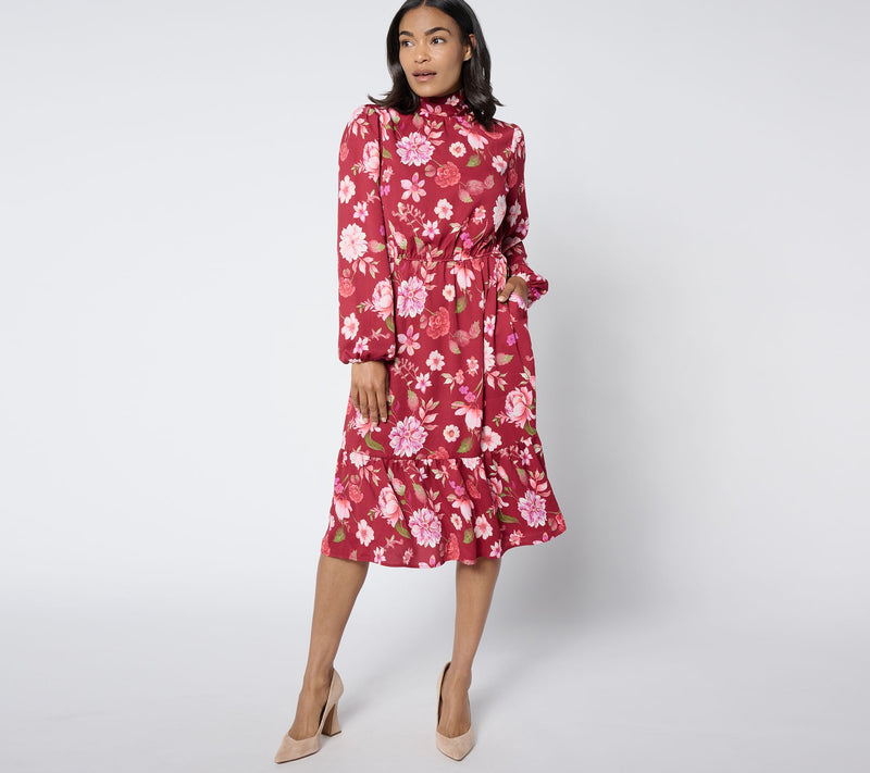 Studio Park X Ali Carr Petite Tiered Ruffle Dress with Bow — View 7