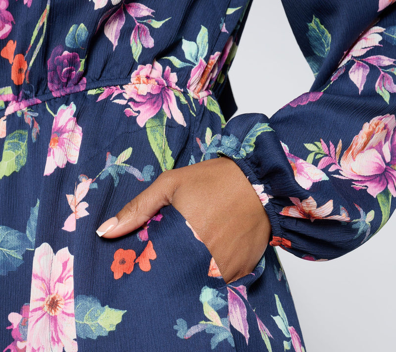 Studio Park X Ali Carr Petite Tiered Ruffle Dress with Bow — View 10