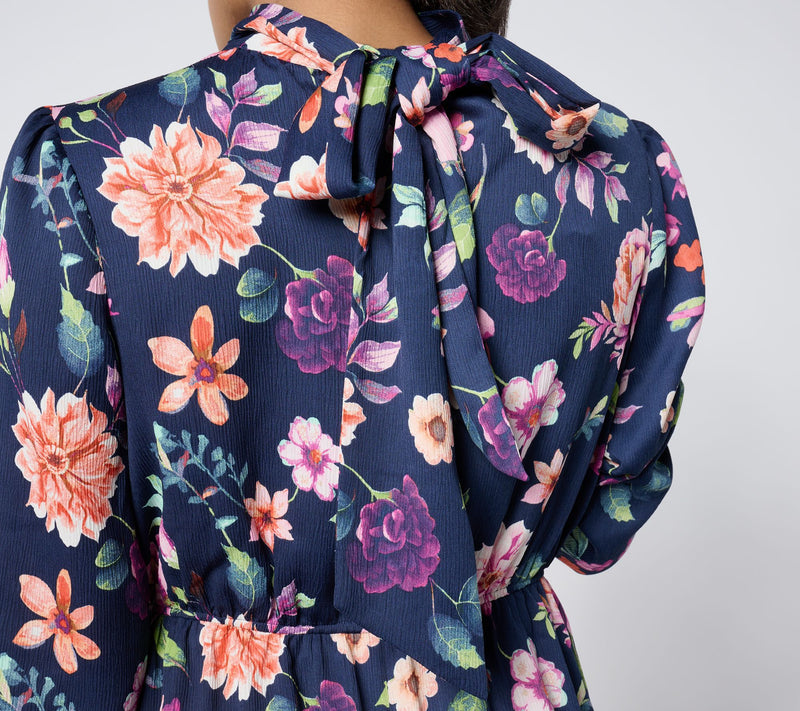 Studio Park X Ali Carr Petite Tiered Ruffle Dress with Bow — View 9