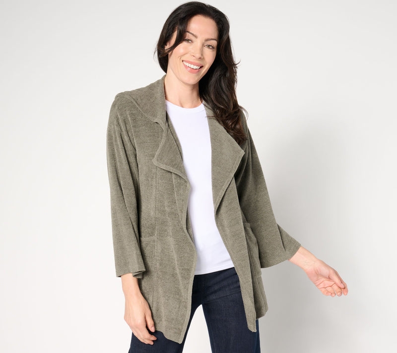 Barefoot Dreams CozyChic Ultra Lite Open Front Cardigan — View 3