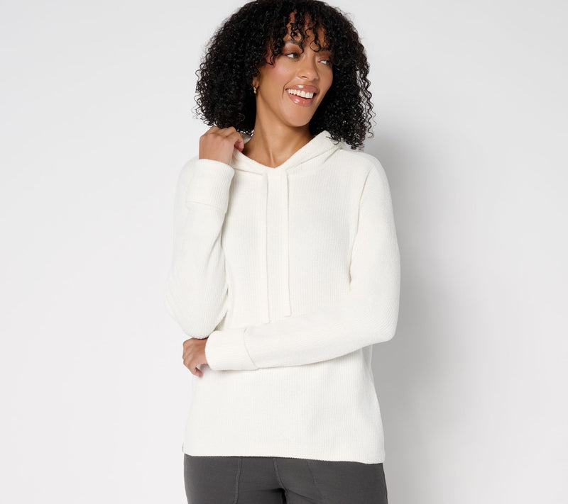 Barefoot Dreams CozyChic Ultra Lite Ribbed Cuff Hoodie — View 7