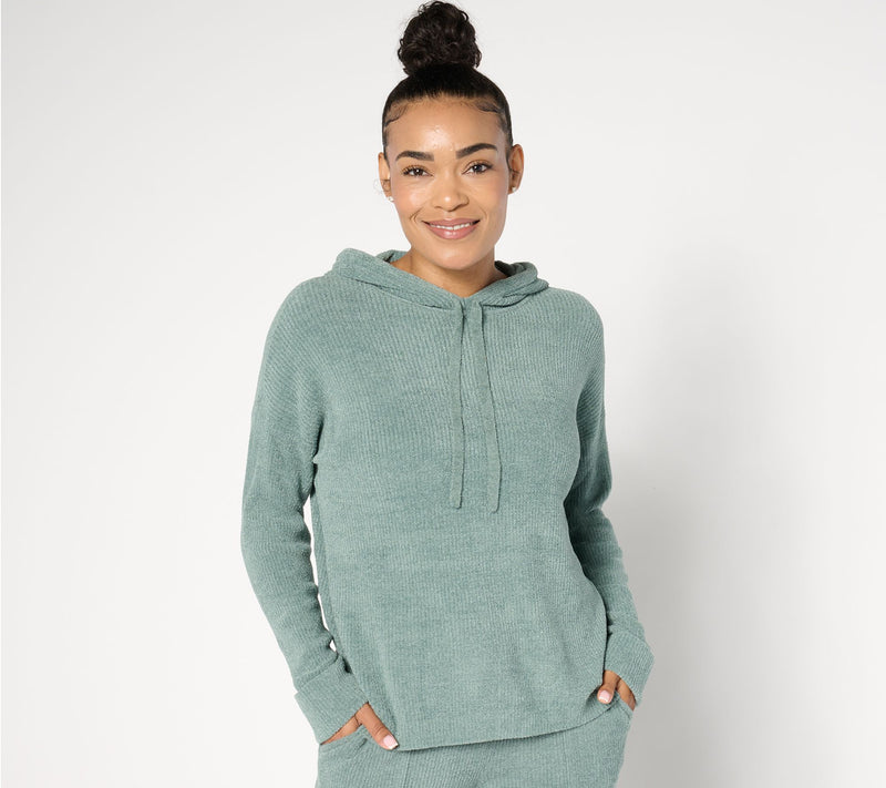 Barefoot Dreams CozyChic Ultra Lite Ribbed Cuff Hoodie — View 16