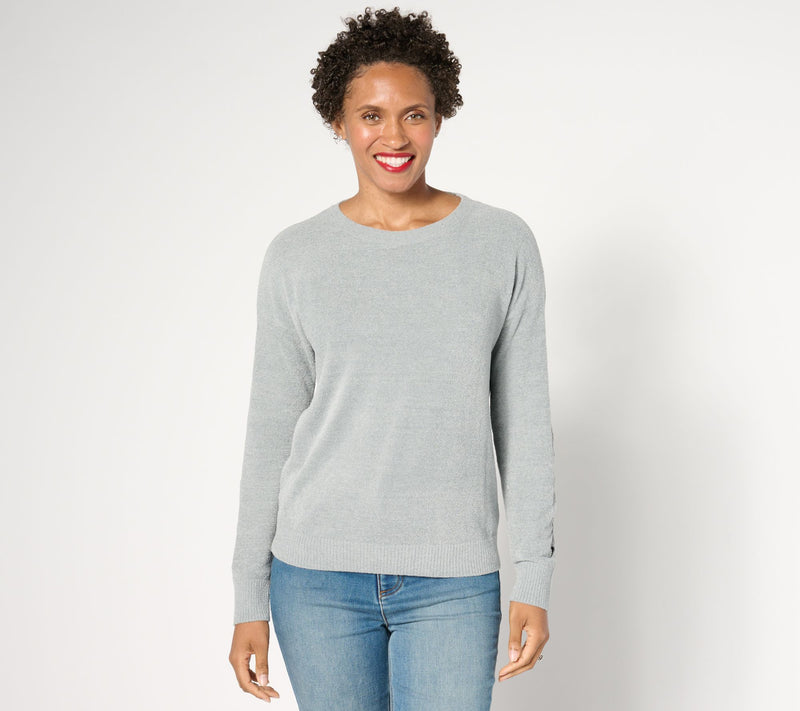 Barefoot Dreams CozyChic Ultra Lite Sleeve Detail Pullover — View 5