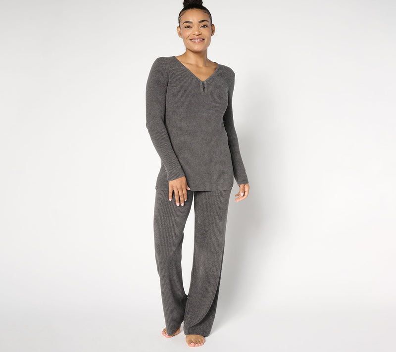 Barefoot Dreams CozyChic Ultra Lite Ribbed Button Tunic — View 7