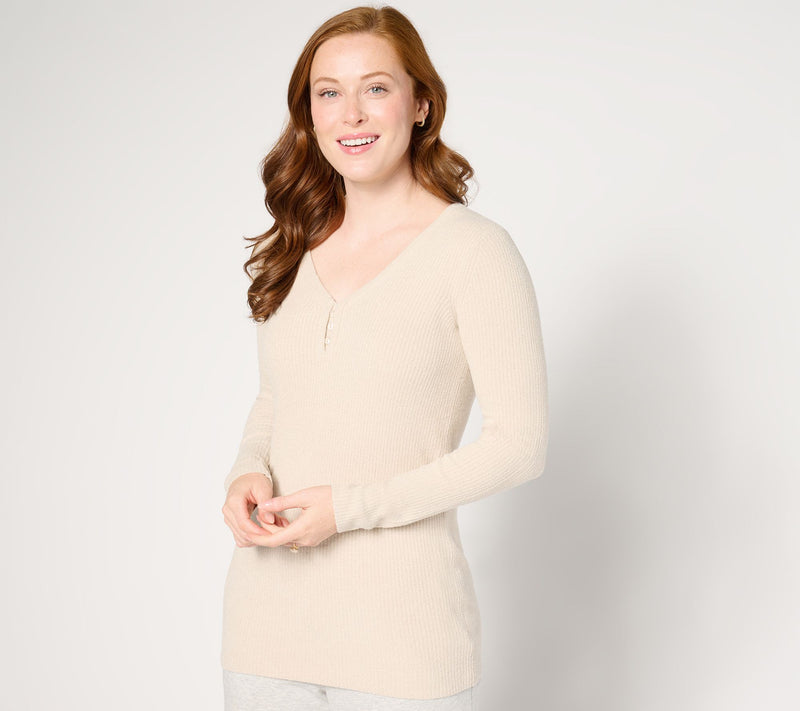 Barefoot Dreams CozyChic Ultra Lite Ribbed Button Tunic — View 14
