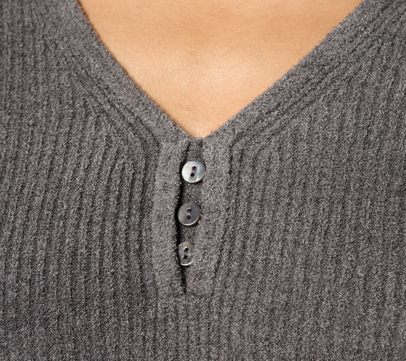 Barefoot Dreams CozyChic Ultra Lite Ribbed Button Tunic — View 8