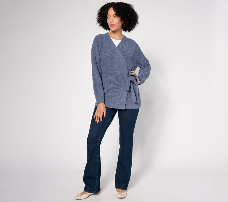 Barefoot Dreams CozyChic Side-Tie Cardigan — View 13