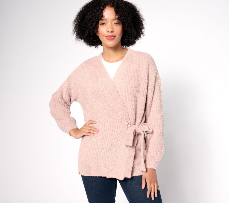 Barefoot Dreams CozyChic Side-Tie Cardigan — View 11