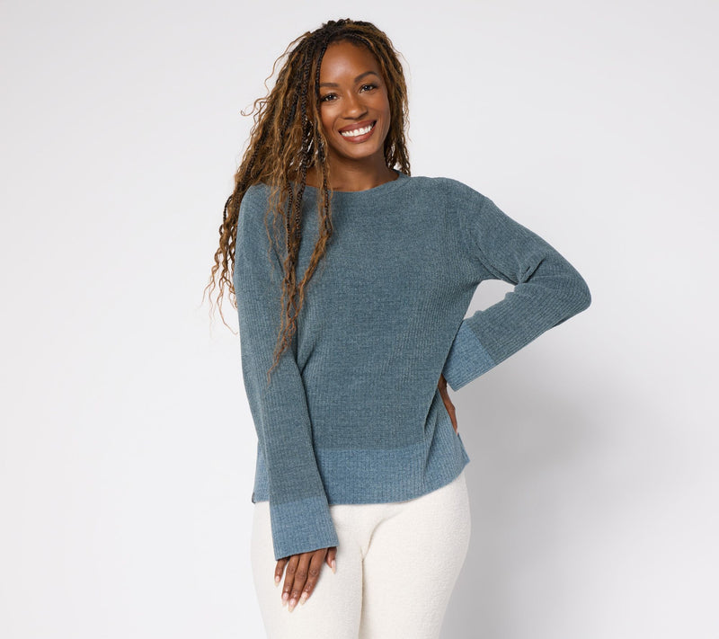 Barefoot Dreams CozyChic Ultra Lite Boatneck Pullover — View 3