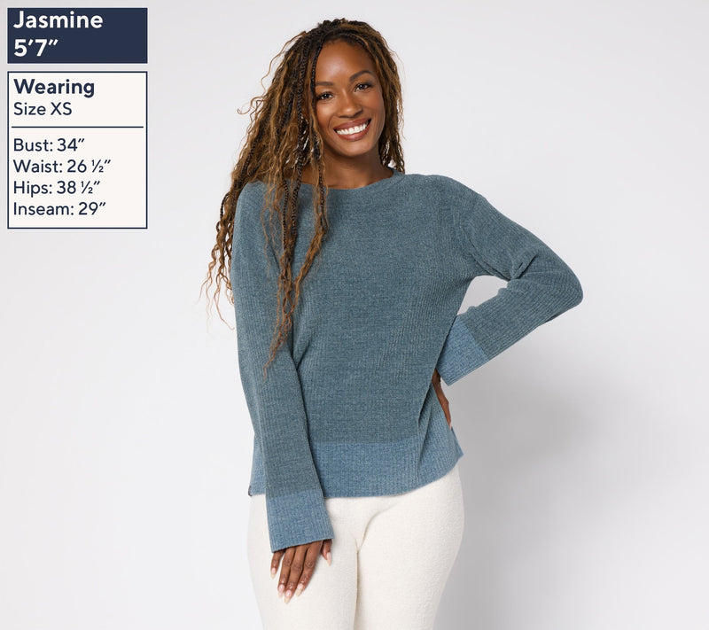 Barefoot Dreams CozyChic Ultra Lite Boatneck Pullover — View 5