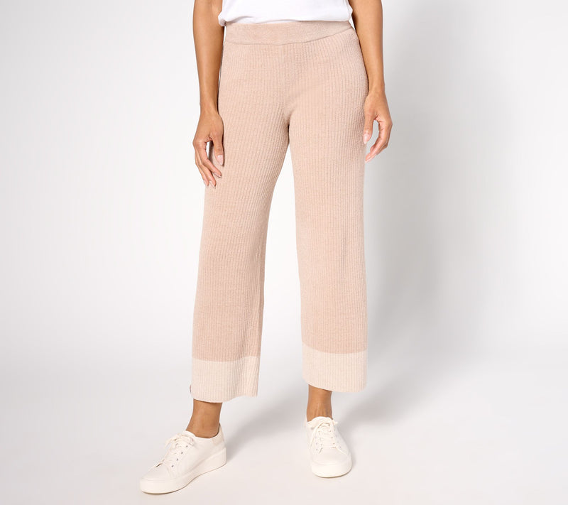 Barefoot Dreams Reg. CozyChic Ultra Lite Heather Blocked Ankle Pant — View 14