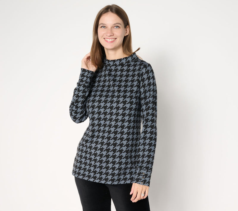 Susan Graver Printed Microfleece Pullover — View 15
