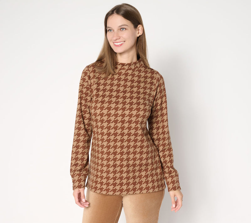 Susan Graver Printed Microfleece Pullover — View 16