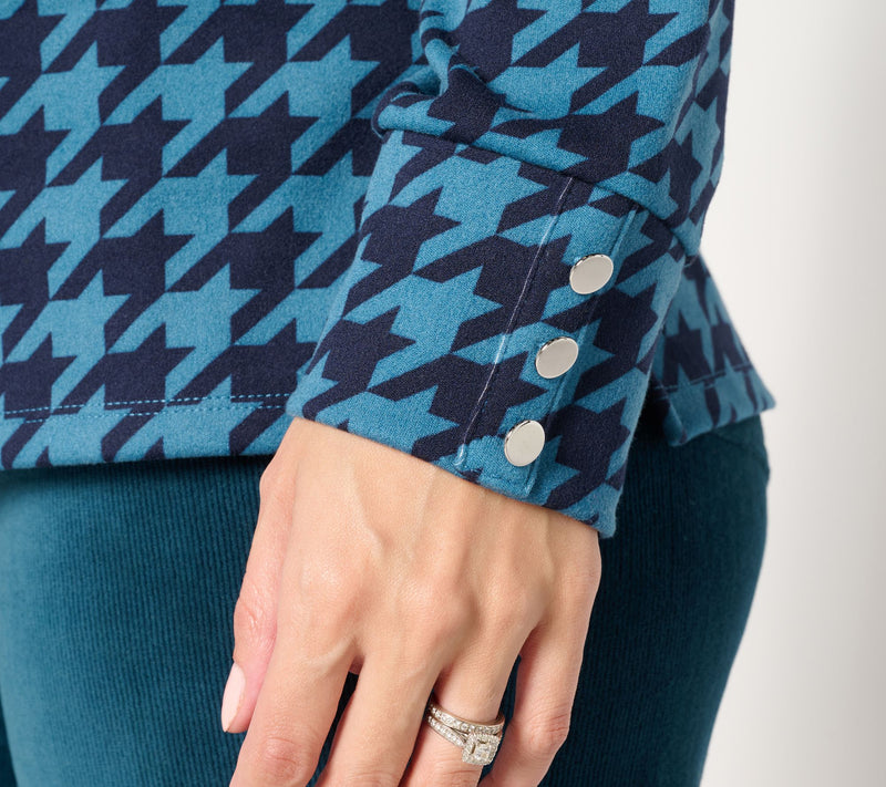 Susan Graver Printed Microfleece Pullover — View 8