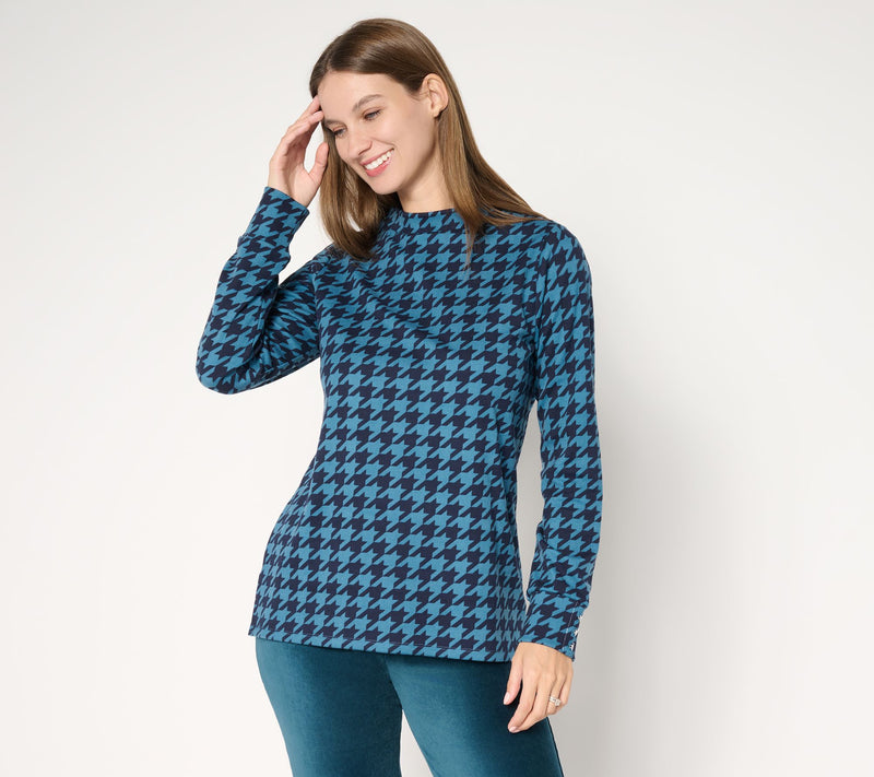 Susan Graver Printed Microfleece Pullover — Main view