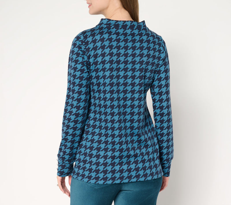 Susan Graver Printed Microfleece Pullover — View 6