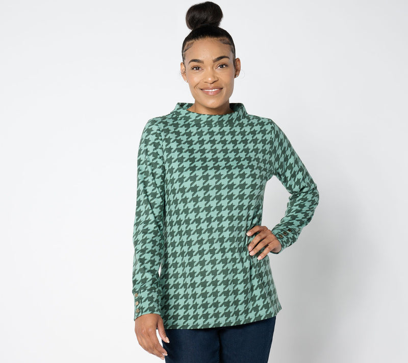 Susan Graver Printed Microfleece Pullover — View 18