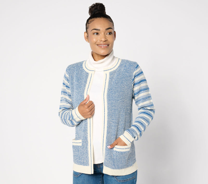 Susan Graver Chic Open Front Sweater Jacket — View 3